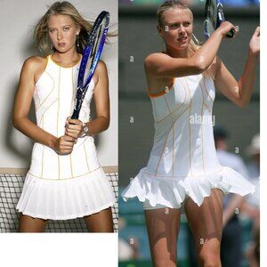 Striking Nike Maria Sharapova Tennis Dress w/ Bra Pleated Skirt L Large